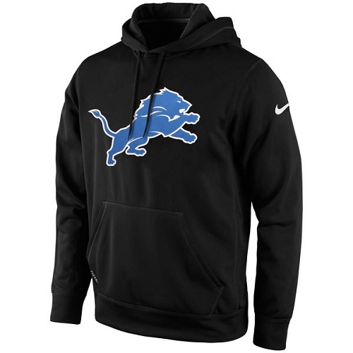 NFL Men's Detroit Lions Nike Black KO Logo Essential Hoodie